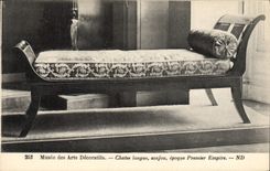 Postal Vagada de las Artes decorativas Tumbona Primero Imperio