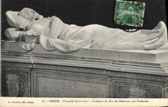 Vintage Postcard Dreux Vault Saint Louis Tomb of the duke of Nemours Countryside