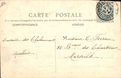 Postal Red sobre Saone Entierros del Doctor Mauchamp asesina en Marrakech Marruecos el lugar del hotel de ciudad