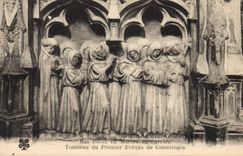 Vintage Postcard Surroundings of Luchon St Bertrand de Low Comminges marble Tomb relief of the First Bishop of Comminges