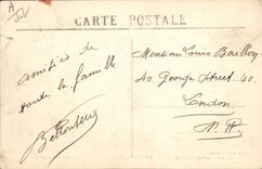 Vintage Postcard Toulon Funeral of the victims of Freedom Sailors carrying the crowns