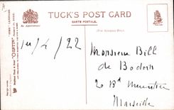 Vintage Postcard Dog Chients Chiot Which is afraid? Whot' S afraid Cat