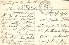 CPA Militaria Avignon Caserne du 7eme Genie Cour de la Republique Rassemblement dans la Cour d'honneur avant le depart pour le front