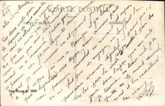 CPA Militaria Construction d'un pont de bateaux sur la Meuse