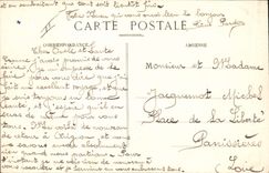 Postal Militaria Trabajos de la Ingeniería Construcción de un puente el desfile