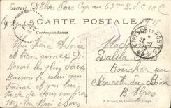 CPA Militaria Verberie pres Compiegne Construction d'un pont provisoire par le genie francais