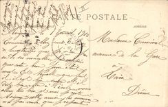 Postal Militaria Aviñón Trabajos de la 7.o Ingeniería el paso de las tropas