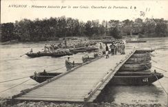 CPA Militaria Avignon Manoeuvre executee par le 7eme Genie Ouverture de portieres