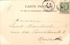 CPA Bateau Grandes manoeuvres de 1901 Hallebarde Aviso torpilleur faisant le service du courrier de l'amiral Gervais