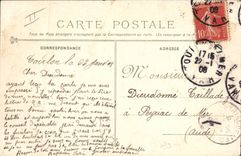 CPA Bateau Le cuirasse Iena apres l'explosion du 12 mars 1907 Le Fort Central