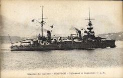 CPA Bateau Justice Cuirasse a tourelles