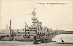 CPA Bateau Cherbourg le port militaire et l'arsenal maritime Le Jemmapes Cuirasse d'escadre 1er rang