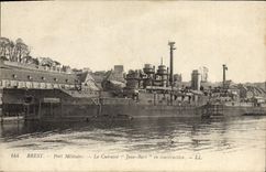 CPA Bateau Brest Port militaire Le Cuirasse Jean Bart en construction
