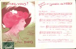 CPA M'aimez vous ? Lucette de Verly