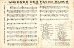 Postal Leyenda de los Mares Azul Lepeltier Dalbret