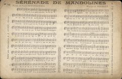 Postal Serenata de las Mandolinas Villemer Delormel Desormes
