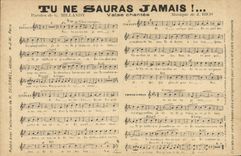 Postal sabrás nunca! Millandy Rico Vals Cantar