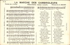 Postal la marcha de los ladrones Durras Victor Lejal Pastor