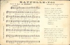 CPA Rappelle toi Alfred de Musset Louise louis