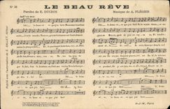 Postal el bonito sueño Ducros Flegier