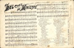 Postal un baile en el Ministro Jules Jouy Jouberty