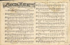 Postal la canción de Marinette Tagliafico