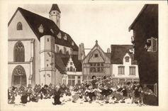 Vintage Postcard Imagination Illustrator Year old dance hall Chicago World' S to fair