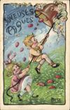 Vintage Postcard Imagination Illustrator Easter Children