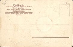 Vintage Postcard Fantaisie Flowers Woman Horseshoe Trefle