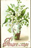 Vintage Postcard Imagination Flowers Lily of the valley