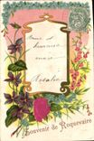 Vintage Postcard Imagination Flowers Memory of Roquevaire