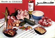 Modern Postcard Cooks Receipt of the couscous