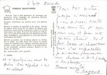 Postal cocina el plato de queso fundido saboyano