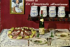 Modern Postcard Cooks Alsatian Receipt of Sauerkraut