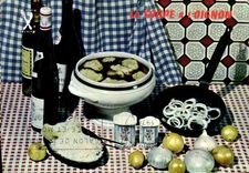 Modern Postcard Cuisine soup has onion