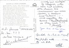 Modern Postcard Cooks Receipt of the fish soup