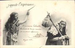 Vintage Postcard Imagination Woman 1901 1902