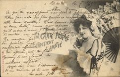 Vintage Postcard Imagination Woman Range