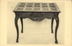 CPA Table en chene avec plateau de marbre Travail liegeois Musees royaux d'art et d'histoire Bruxelles