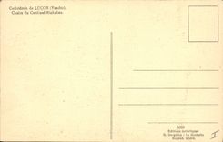 Postal Granitado de Lucon Vendée Cátedra del cardenal Richelieu