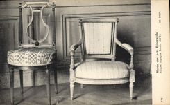 Postal Vagada de las Artes Decorativas Sedes Luis XVI