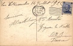 Postal Ricordo della catacumba di S Callisto lo cayó di S Cecilia