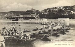 CPA Militaria Vienne Manoeuvres de pontage par les regiments de Genie Pont par conversion