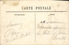 Postal Militaria Construcción y lanzamiento sobre la Marga por los Zapadores de la 5.o Ingeniería Versalles Marcille Armentieres Lizy