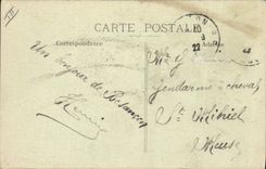 Postal Militaria Besançon Maniobra de los pontonniers sobre el Doubs