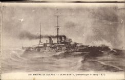 CPA Bateau Jean Bart Dreadnought 1er rang