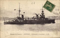 CPA Bateau Justice Cuirasse a tourelles