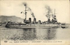 CPA Bateau Jules Ferry Croiseur Cuirasse