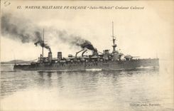 CPA Bateau Jules Michelet Croiseur Cuirasse