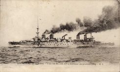 Vintage Postcard Boat Jules Michelet Cruiser of First Rank